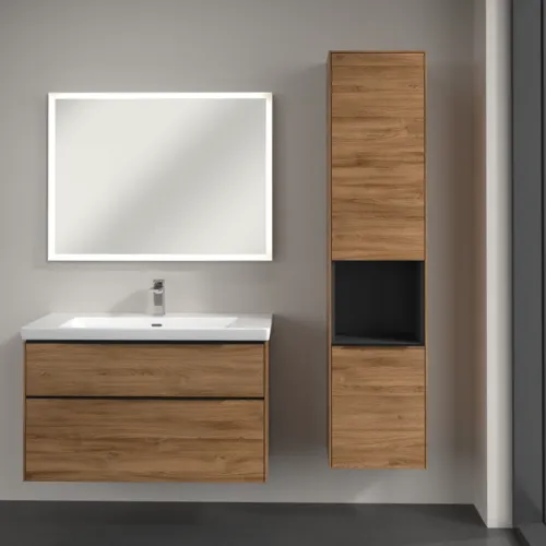 VILLEROY BOCH Vysoká skříňka Subway 3.0, 2 dveře, 400 x 1710 x 362 mm, dub Kansas / dub Kansas #C58901RH, obrázek 4