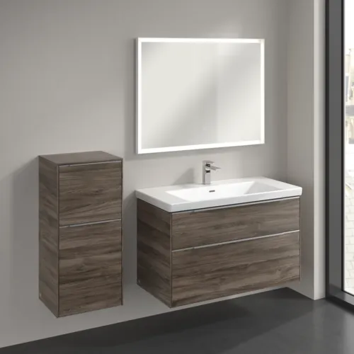 VILLEROY BOCH Boční skříňka Subway 3.0, 1 zásuvka, 1 dvířka, 400 x 860 x 362 mm, Kamenný dub / Kamenný dub #C59400RK, obrázek 3
