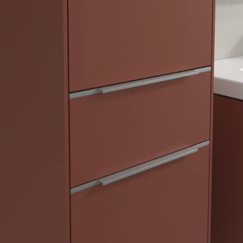 VILLEROY BOCH Spížní skříň Subway 3.0, 2 dveře, 1 zásuvka, 400 x 1710 x 362 mm, vínově červená #C59000AH, obrázek 7
