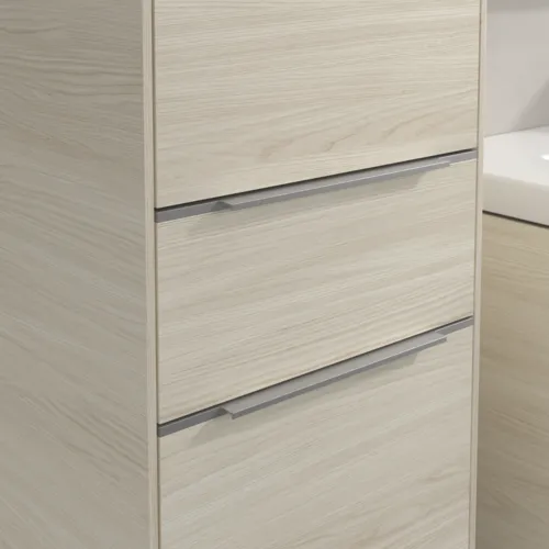VILLEROY BOCH Subway 3.0 Vysoká skříňka, 2 dveře, 1 zásuvka, 400 x 1710 x 362 mm, bílý dub #C59000AA, obrázek 7