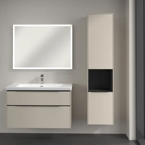 VILLEROY BOCH Subway 3.0 Vysoká skříň, 2 dveře, 400 x 1710 x 362 mm, Cashmere Grey / Cashmere Grey #C58901VN, obrázek 4