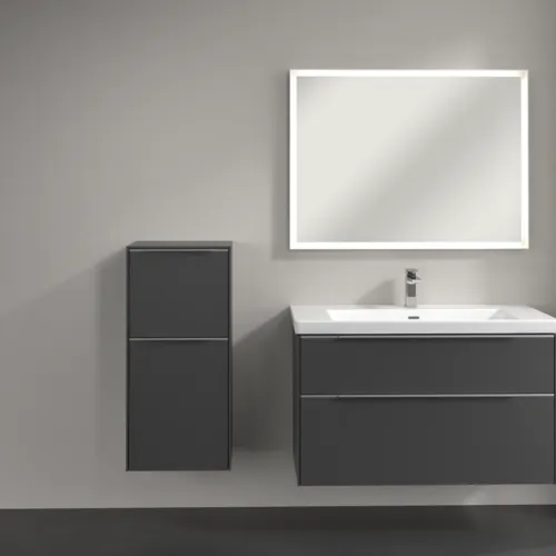 VILLEROY BOCH Boční skříňka Subway 3.0, 1 zásuvka, 1 dvířka, 400 x 860 x 362 mm, grafitová / grafitová #C59400VR, obrázek 4
