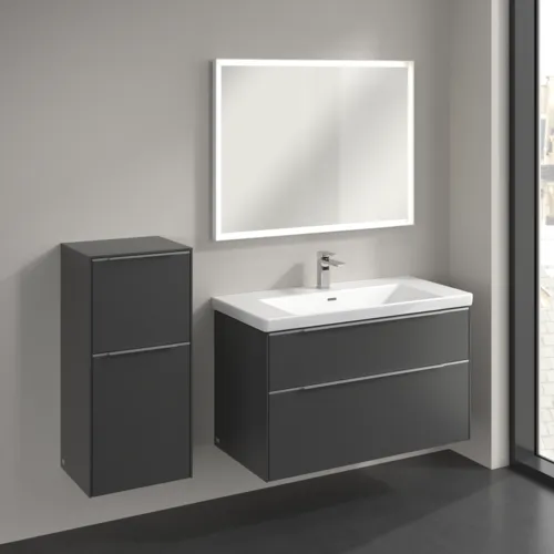 VILLEROY BOCH Boční skříňka Subway 3.0, 1 zásuvka, 1 dvířka, 400 x 860 x 362 mm, grafitová / grafitová #C59400VR, obrázek 3