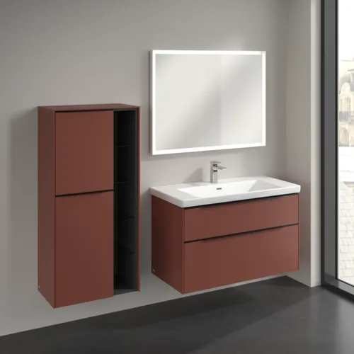 VILLEROY BOCH Středová skříňka Subway 3.0, 2 dveře, 574 x 1200 x 362 mm, vínově červená #C59801AH, obrázek 3