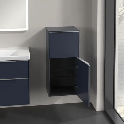 VILLEROY BOCH Subway 3.0 Boční skříňka, 1 zásuvka, 1 dvířka, 400 x 860 x 362 mm, Marine Blue / Marine Blue #C59500VQ, obrázek 5