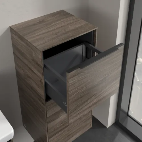 VILLEROY BOCH Boční skříňka Subway 3.0, 1 zásuvka, 1 dvířka, 400 x 860 x 362 mm, Kamenný dub / Kamenný dub #C59501RK, obrázek 6