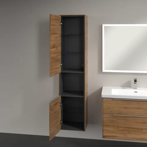 VILLEROY BOCH Vysoká skříňka Subway 3.0, 2 dveře, 400 x 1710 x 362 mm, dub Kansas / dub Kansas #C58800RH, obrázek 5