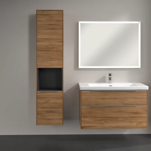 VILLEROY BOCH Vysoká skříňka Subway 3.0, 2 dveře, 400 x 1710 x 362 mm, dub Kansas / dub Kansas #C58800RH, obrázek 4