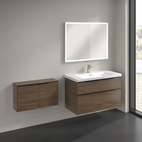 VILLEROY BOCH Příborník Subway 3.0, 2 dveře, 728 x 423 x 256 mm, Arizona Oak / Arizona Oak #C60001VH, obrázek 3