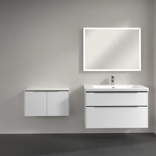 VILLEROY BOCH Příborník Subway 3.0, 2 dveře, 728 x 423 x 256 mm, čistě bílá / čistě bílá #C60001VF, obrázek 4