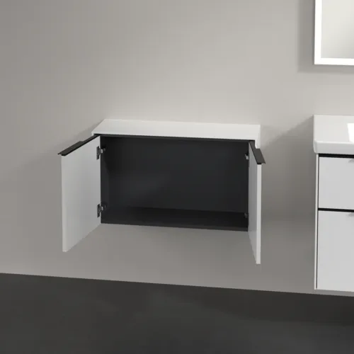 VILLEROY BOCH Příborník Subway 3.0, 2 dveře, 728 x 423 x 256 mm, Brilliant White / Brilliant White #C60001VE, obrázek 5