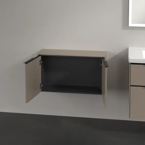 VILLEROY BOCH Příborník Subway 3.0, 2 dveře, 728 x 423 x 256 mm, taupe / taupe #C60001VM, obrázek 5