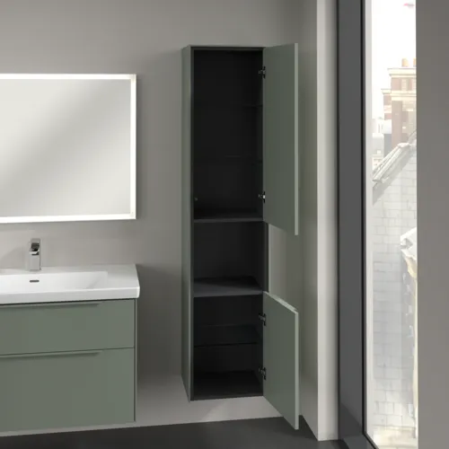 VILLEROY BOCH Subway 3.0 Vysoká skříň, 2 dveře, 400 x 1710 x 362 mm, jemně zelená #C58902AF, obrázek 5