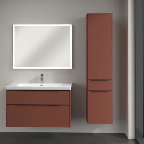 VILLEROY BOCH Spížní skříň Subway 3.0, 2 dveře, 1 zásuvka, 400 x 1710 x 362 mm, vínově červená #C59101AH, obrázek 4