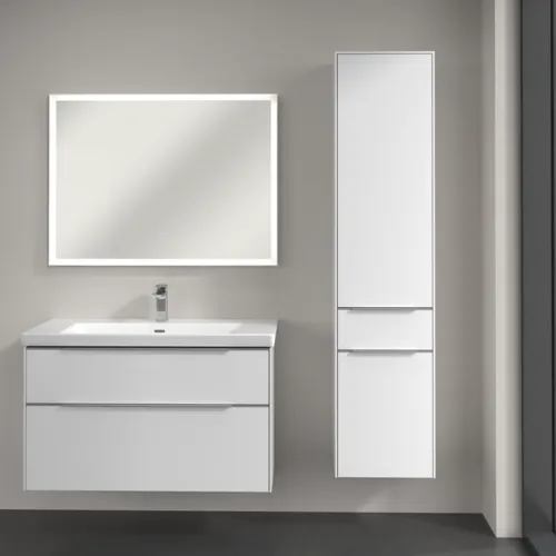 VILLEROY BOCH Spížní skříňka Subway 3.0, 2 dveře, 1 zásuvka, 400 x 1710 x 362 mm, čistě bílá / čistě bílá #C59100VF, obrázek 4