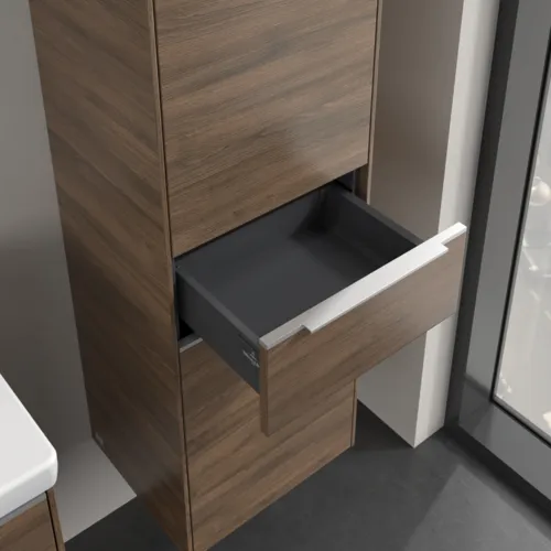 VILLEROY BOCH Subway 3.0 Vysoká skříňka, 2 dveře, 1 zásuvka, 400 x 1710 x 362 mm, Arizona Oak / Arizona Oak #C59100VH, obrázek 6