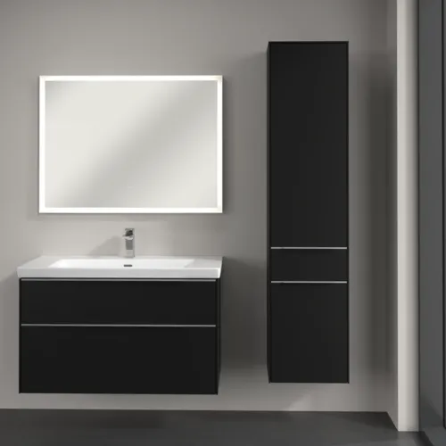 VILLEROY BOCH Subway 3.0 Vysoká skříň, 2 dveře, 1 zásuvka, 400 x 1710 x 362 mm, Volcano Black / Volcano Black #C59100VL, obrázek 4