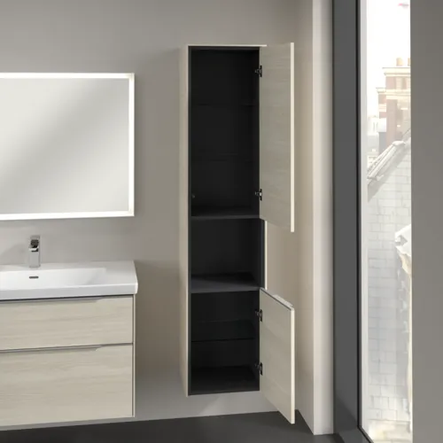 VILLEROY BOCH Vysoká skříňka Subway 3.0, 2 dveře, 400 x 1710 x 362 mm, bílý dub #C58900AA, obrázek 5