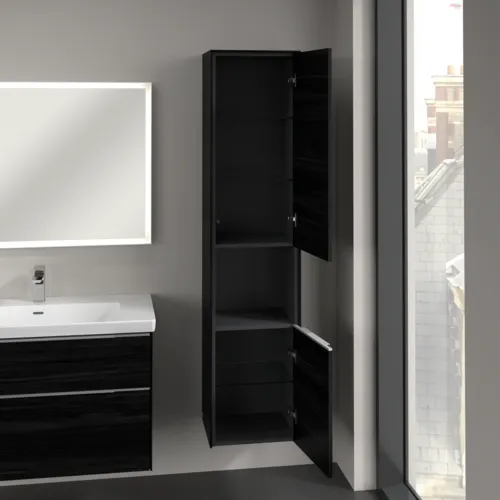 VILLEROY BOCH Vysoká skříň Subway 3.0, 2 dveře, 400 x 1710 x 362 mm, černý dub #C58900AB, obrázek 5