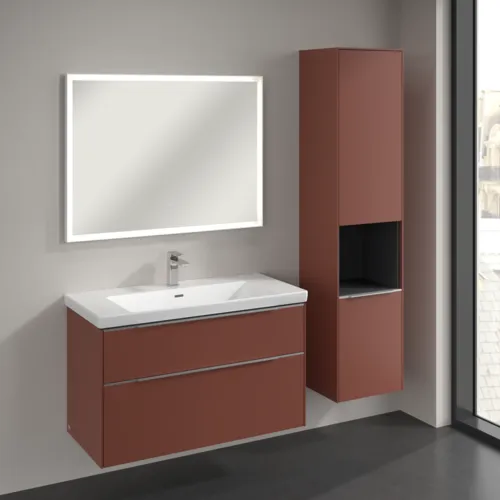 VILLEROY BOCH Vysoká skříňka Subway 3.0, 2 dveře, 400 x 1710 x 362 mm, vínově červená #C58900AH, obrázek 3