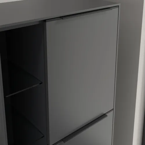 VILLEROY BOCH Středová skříňka Subway 3.0, 2 dveře, 574 x 1200 x 362 mm, Grafit / Grafit #C59901VR, obrázek 6