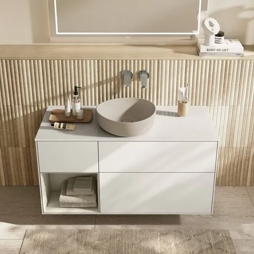 VILLEROY BOCH Umyvadlo na desku Antao, 400 x 395 x 145 mm, Almond CeramicPlus, bez přepadu #4A7240AM, obrázek 9