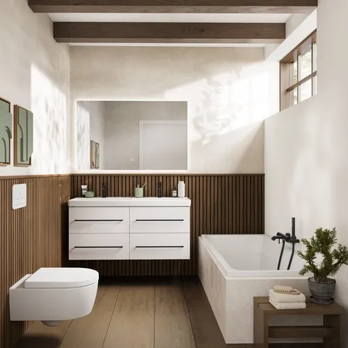 VILLEROY BOCH Skříňkové dvojumyvadlo Avento, 1200 x 470 x 160 mm, Stone White CeramicPlus, s přepadem #4A23CKRW, obrázek 10