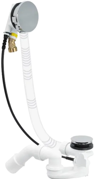 VILLEROY BOCH Příslušenství Multiplex Trio, kombinace odpadu, přepadu a vanové výpusti, 180 x 450 x 115 mm, chromované #U90600361