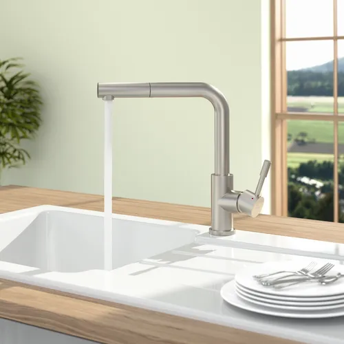 VILLEROY BOCH Ocelová sprchová kuchyňská baterie, vyrobená z nerezové oceli, masivní nerezová ocel #969701LC, obrázek 8