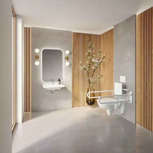 VILLEROY BOCH Umyvadlo ViCare ViCare, 600 x 550 x 180 mm, bílé Alpine CeramicPlus, s přepadem #4A6860R1, obrázek 5