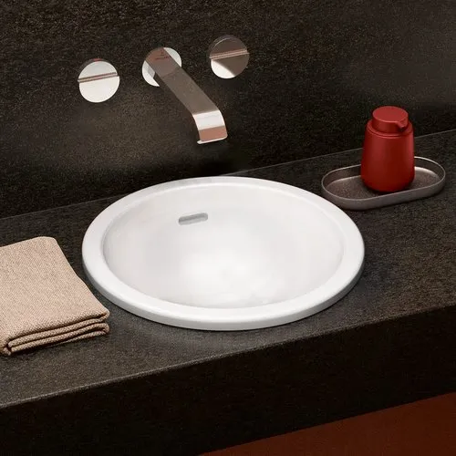 VILLEROY BOCH Vestavné umyvadlo Loop & Friends, 450 x 450 x 210 mm, bílá Alpine CeramicPlus, s přepadem, neleštěné #4A6000R1, obrázek 8