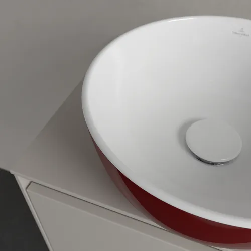 VILLEROY BOCH Umyvadlo na desku Artis, 325 x 325 x 135 mm, Bordeaux, bez přepadu #438932BCS9, obrázek 6