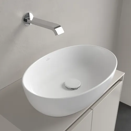 VILLEROY BOCH Umyvadlo na desku Artis, 480 x 325 x 135 mm, Stone White CeramicPlus, bez přepadu #438848RW, obrázek 8