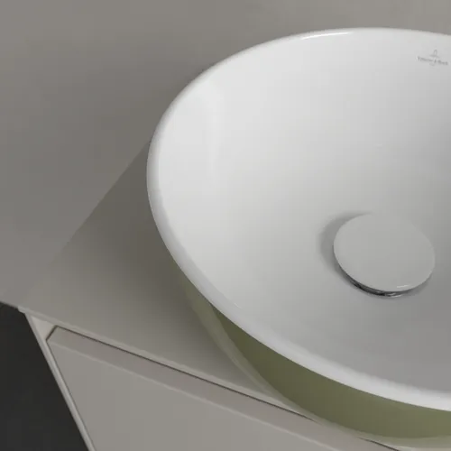 VILLEROY BOCH Umyvadlo Artis na desku, 325 x 325 x 135 mm, šalvějově zelené, bez přepadu #438932BCS8, obrázek 6