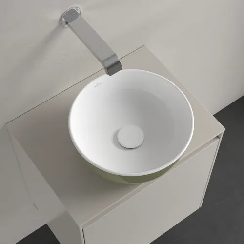 VILLEROY BOCH Umyvadlo Artis na desku, 325 x 325 x 135 mm, šalvějově zelené, bez přepadu #438932BCS8, obrázek 5