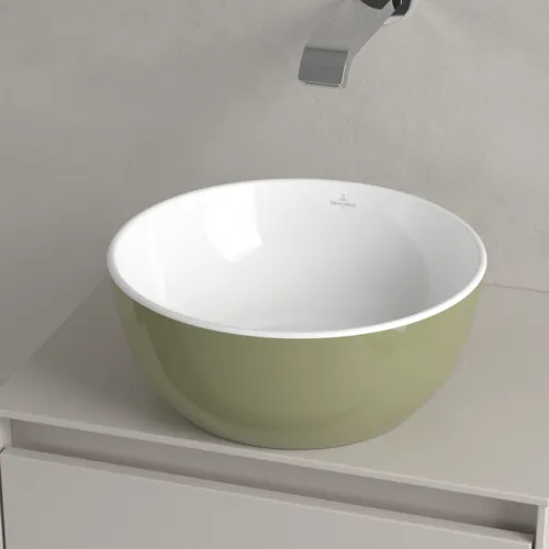 VILLEROY BOCH Umyvadlo Artis na desku, 325 x 325 x 135 mm, šalvějově zelené, bez přepadu #438932BCS8, obrázek 4