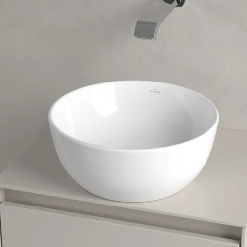 VILLEROY BOCH Umyvadlo Artis na desku, 325 x 325 x 135 mm, bílá Alpine CeramicPlus, bez přepadu #438932R1, obrázek 5