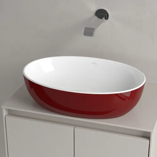 VILLEROY BOCH Umyvadlo na desku Artis, 480 x 325 x 135 mm, Bordeaux, bez přepadu #438848BCS9, obrázek 4
