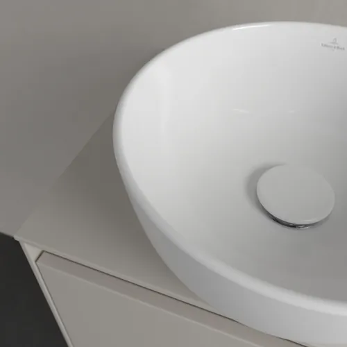 VILLEROY BOCH Umyvadlo Artis na desku, 325 x 325 x 135 mm, Stone White CeramicPlus, bez přepadu #438932RW, obrázek 6