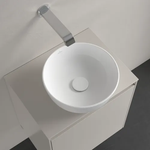 VILLEROY BOCH Umyvadlo Artis na desku, 325 x 325 x 135 mm, Stone White CeramicPlus, bez přepadu #438932RW, obrázek 5