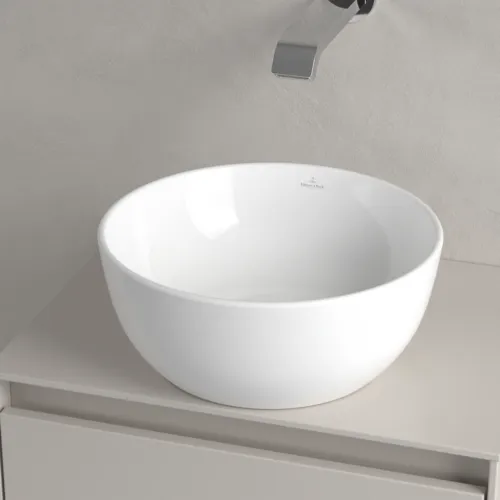 VILLEROY BOCH Umyvadlo Artis na desku, 325 x 325 x 135 mm, Stone White CeramicPlus, bez přepadu #438932RW, obrázek 4