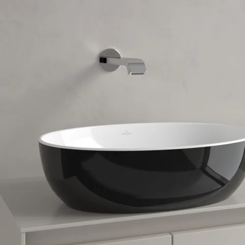 VILLEROY BOCH Umyvadlo na desku Artis, 480 x 325 x 135 mm, Coal Black, bez přepadu #438848BCT8, obrázek 7