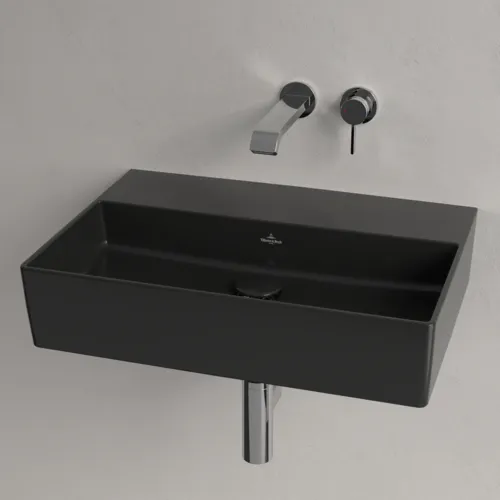 VILLEROY BOCH Umyvadlo Memento 2.0, 600 x 420 x 135 mm, Pure Black CeramicPlus, bez přepadu #4A2263R7, obrázek 11