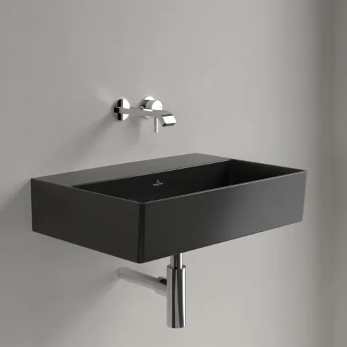 VILLEROY BOCH Umyvadlo Memento 2.0, 600 x 420 x 135 mm, Pure Black CeramicPlus, bez přepadu #4A2263R7, obrázek 10