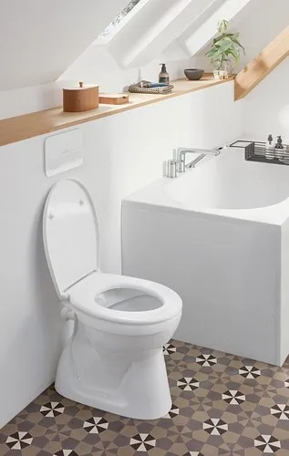 VILLEROY BOCH O.novo Omyvatelné WC, bez okrajů, stojící, bílé Alpine CeramicPlus #7619R1R1, obrázek 3