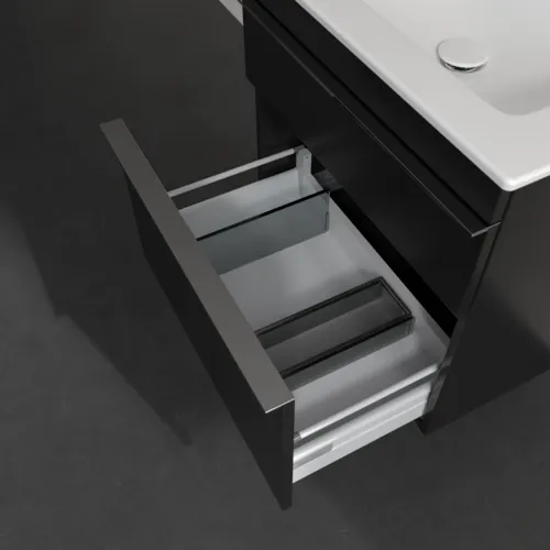 VILLEROY BOCH Venticello toaletní skříňka, 2 výsuvy, 603 x 590 x 502 mm, Volcano Black / Volcano Black #A92401VL, obrázek 6