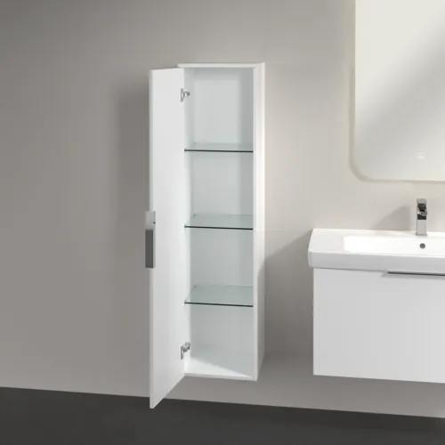 VILLEROY BOCH Vysoká skříň Architectura, 1 dveře, 350 x 1400 x 364 mm, bílá matná #B89600MS, obrázek 5