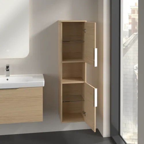 VILLEROY BOCH Vysoká skříň Architectura, 2 dveře, 350 x 1400 x 364 mm, dub severský #B89701VJ, obrázek 5