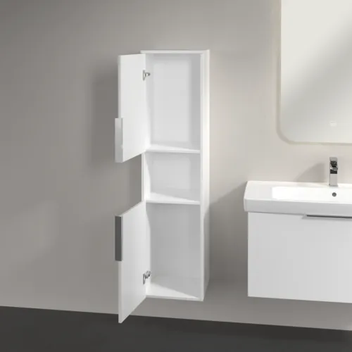 VILLEROY BOCH Vysoká skříň Architectura, 2 dveře, 350 x 1400 x 364 mm, bílá matná #B89700MS, obrázek 5