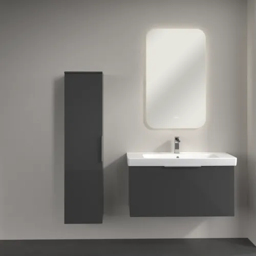 VILLEROY BOCH Vysoká skříň Architectura, 1 dveře, 350 x 1400 x 364 mm, šedá #B89600VT, obrázek 4